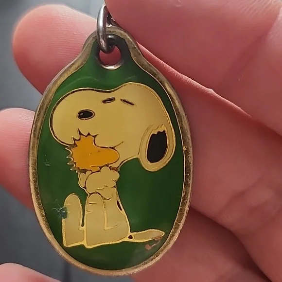 Snoopy Keychain with Snoopy Charm Keychain - Picture 3 of 5